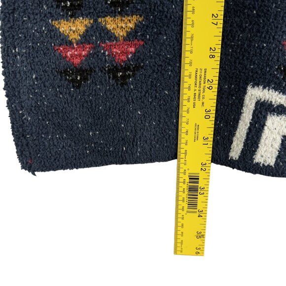 Davi & Dani Southwestern Knit Shawl Collar Cardigan, Size S – Navy Multi - Picture 7 of 12